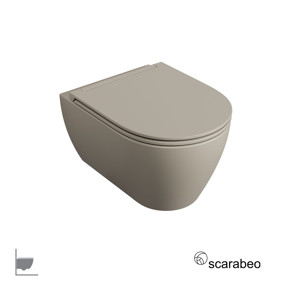 ΚΟΜΠΛΕ ΚΡΕΜ.ΛΕΚ+ΚΑΛ.ΑΠΟΣΠ.SLIM S/C MOON/50,5 CLEAN-FLUSH SCARABEO SAND