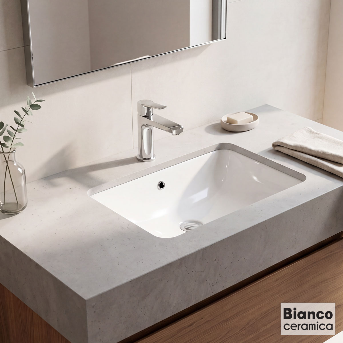 ΝΙΠΤΗΡΑΣ 56x38 ΥΠΟΕΝΘΕΤΟΣ BIANCO CERAMICA WHITE