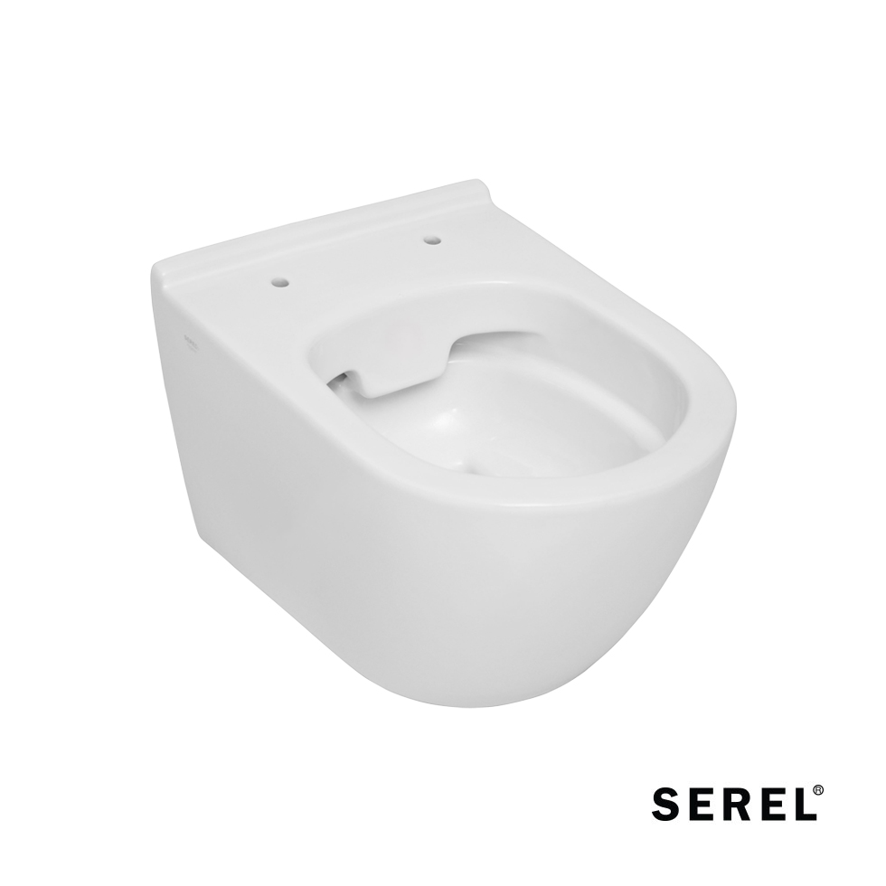 ΚΟΜΠΛΕ ΚΡΕΜ.ΛΕΚ.SM36 RIMLESS+ΚΑΛ.9001SC SLIM SOFT-CLOSE SEREL WHITE