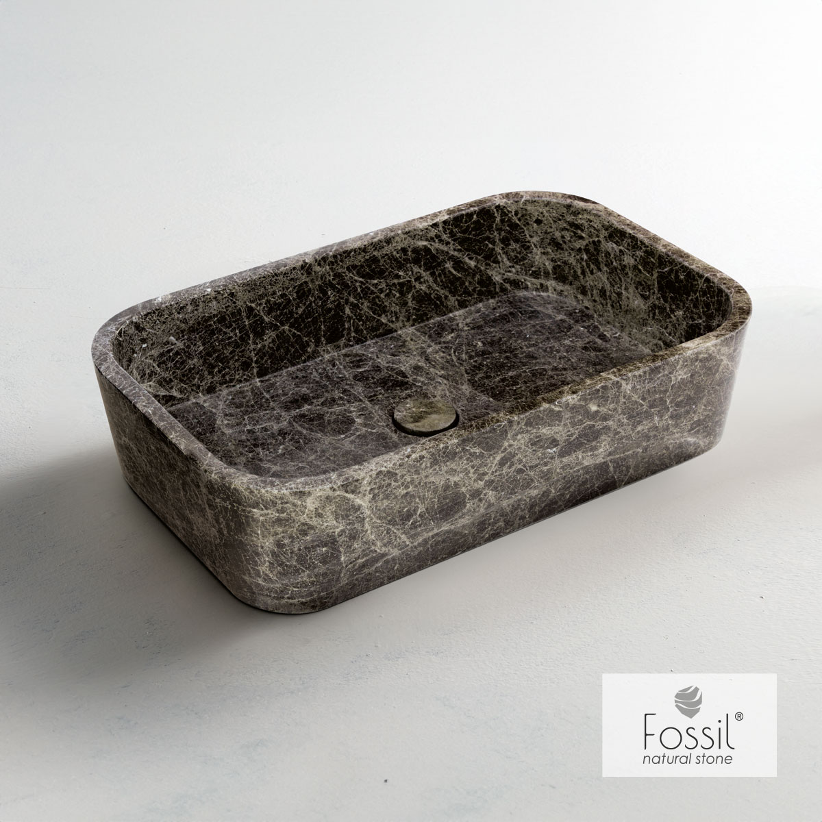 ΝΙΠΤΗΡΑΣ ΜΑΡΜΑΡΙΝΟΣ GAIA 60x38 H.14 FOSSIL EMPERADOR DARK
