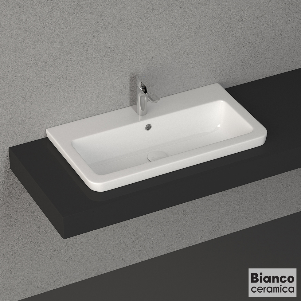 ΝΙΠΤΗΡΑΣ URBAN 80x35 (1 οπή) BIANCO CERAMICA WHITE