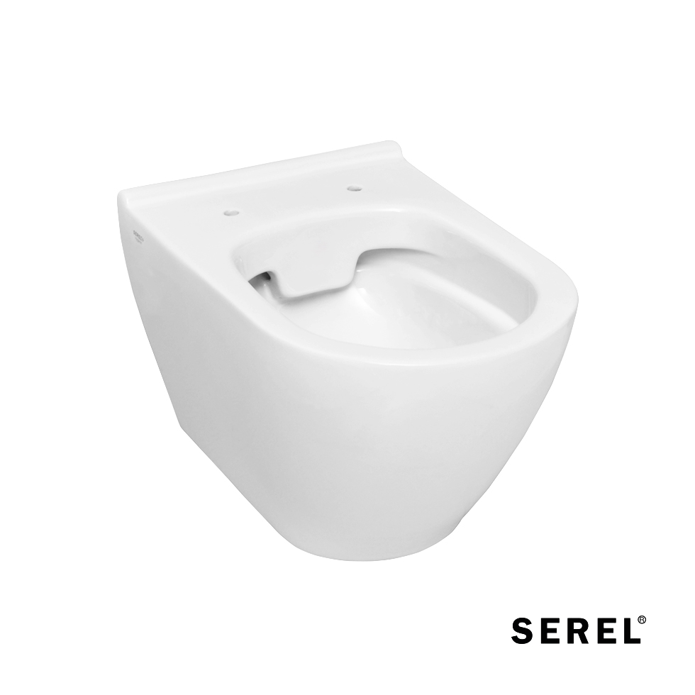 ΚΟΜΠΛΕ ΚΡΕΜ.ΛΕΚ.SM56 RIMLESS+ΚΑΛ.9001SC SLIM SOFT-CLOSE SEREL WHITE