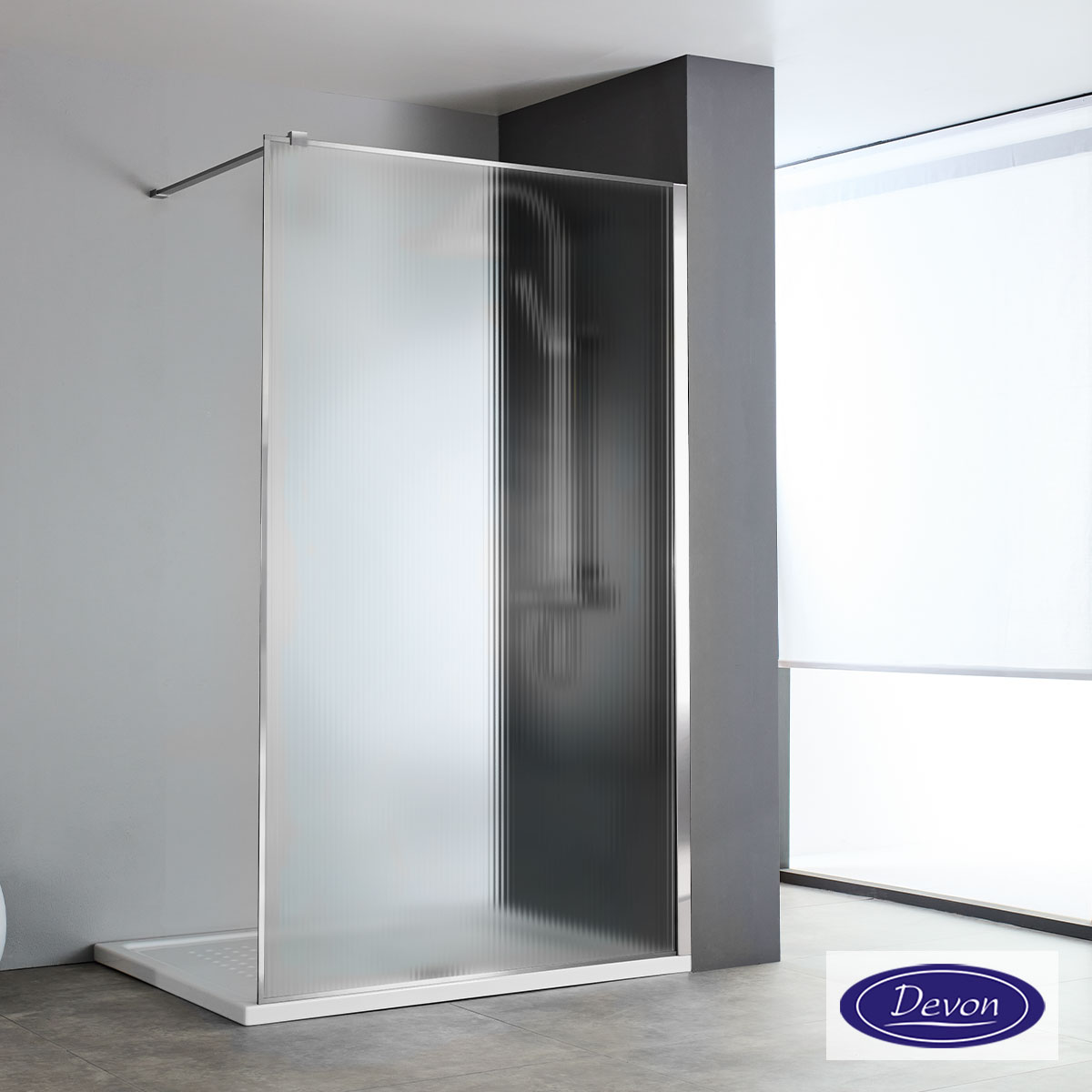 IWIS WALK-IN 117-119 H.200 FLUTED CLEAN-GLASS CHROME