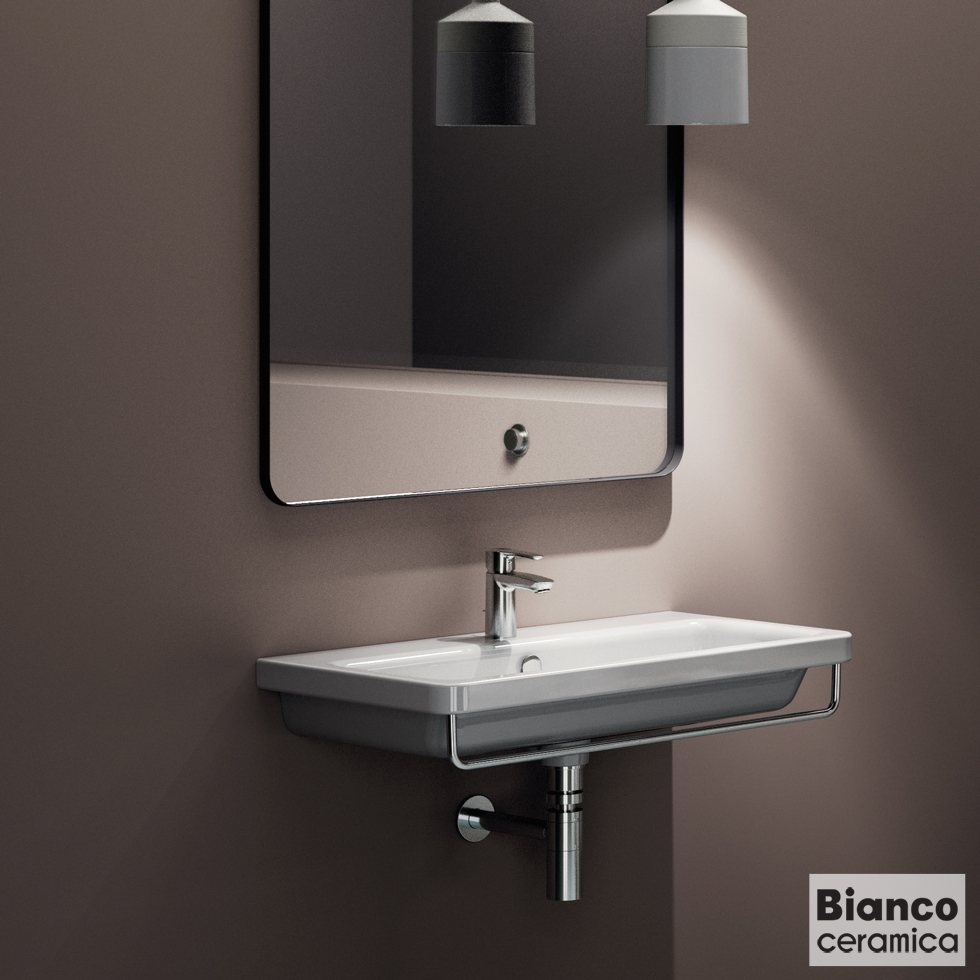 ΝΙΠΤΗΡΑΣ URBAN 80x35 (1 οπή) BIANCO CERAMICA WHITE