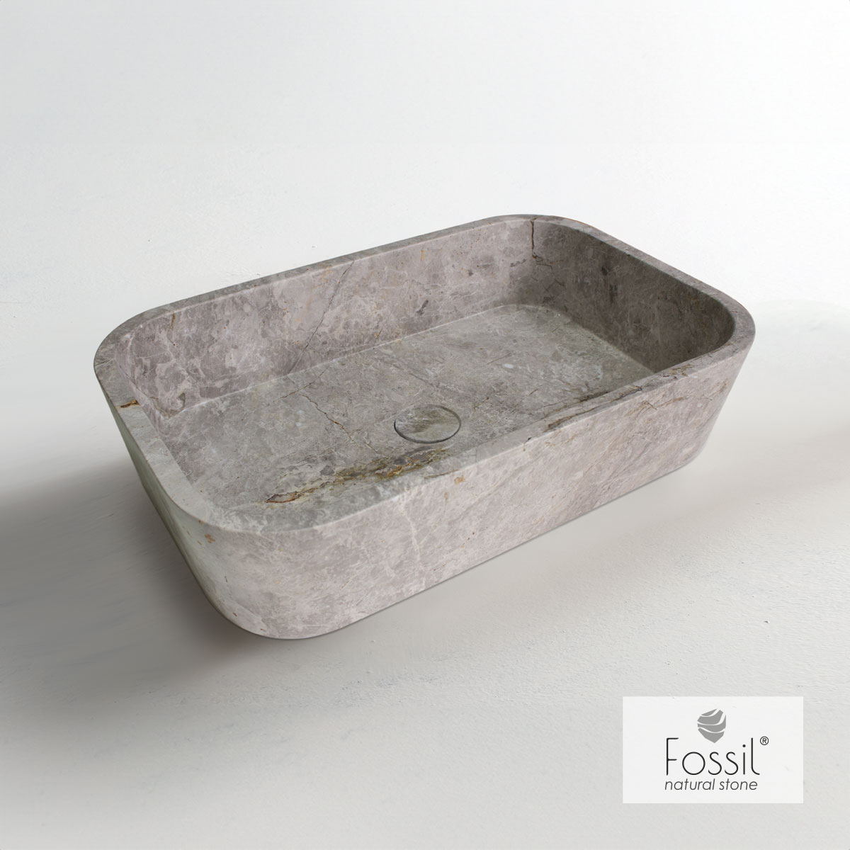 ΝΙΠΤΗΡΑΣ ΜΑΡΜΑΡΙΝΟΣ GAIA 60x38 H.14 FOSSIL TUNDRA GREY