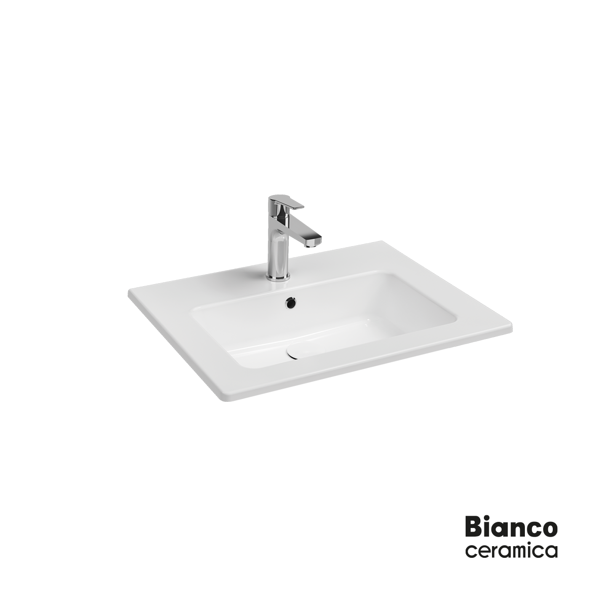 ΝΙΠΤΗΡΑΣ FLAT 62,5x46,5 (1 οπή) BIANCO CERAMICA WHITE