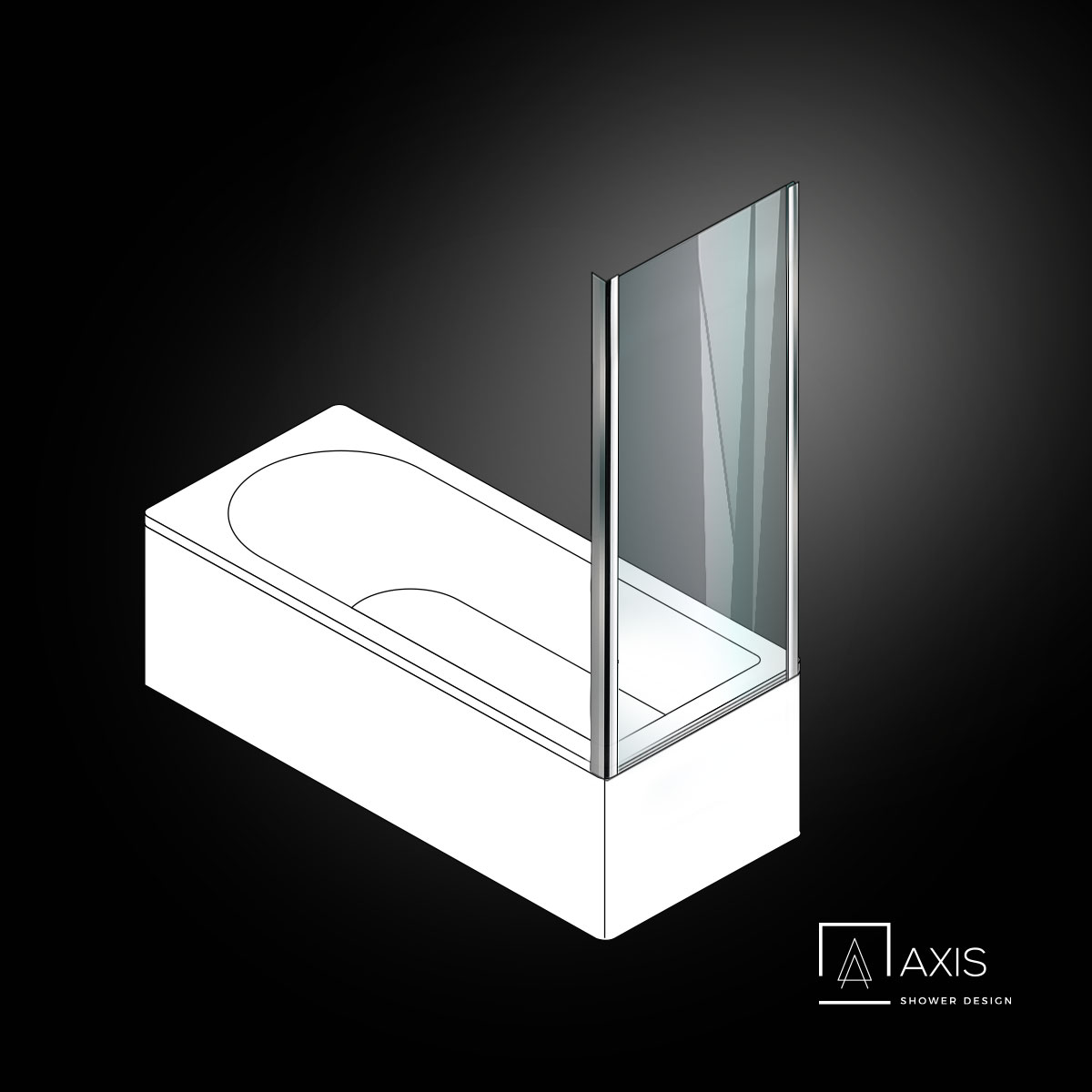 S.PANEL BATH 70 (67-69εκ) AXIS CLEAR
