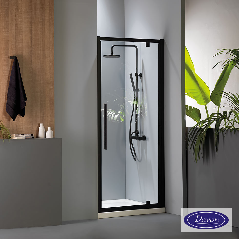 PIVOT 80 (77-81εκ) DEVON FLOW CLEAN-GLASS BLACK MATT