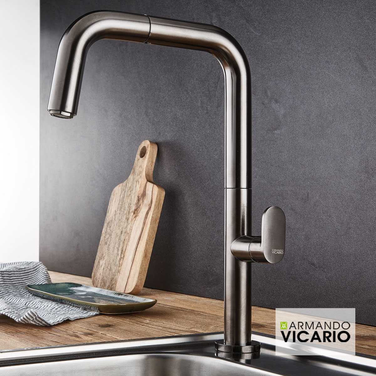 ΜΠΑΤ.ΝΕΡΟΧ. EVA VICARIO BLACK BRUSHED