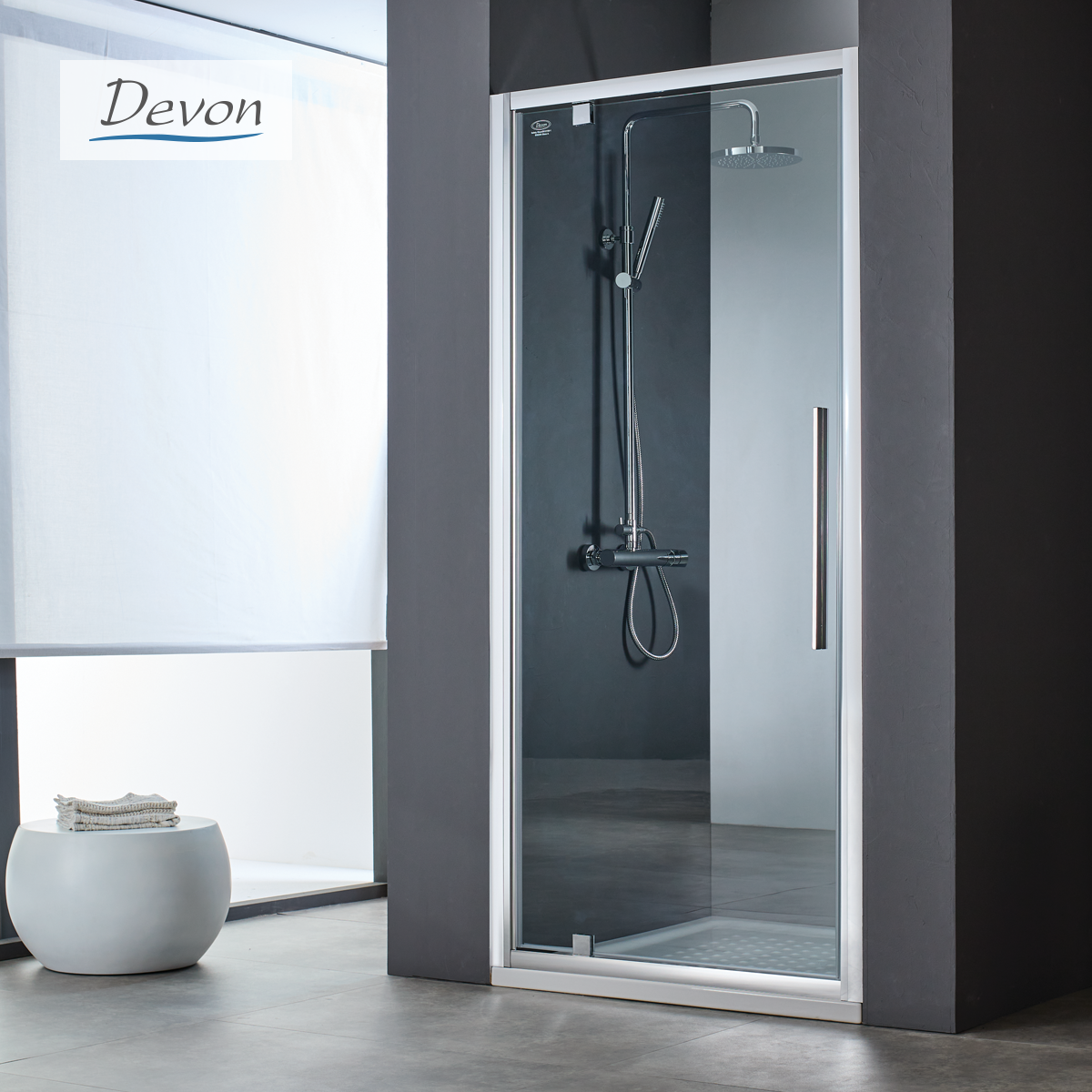 PIVOT 90 (87-91εκ) DEVON FLOW CLEAN-GLASS CHROME