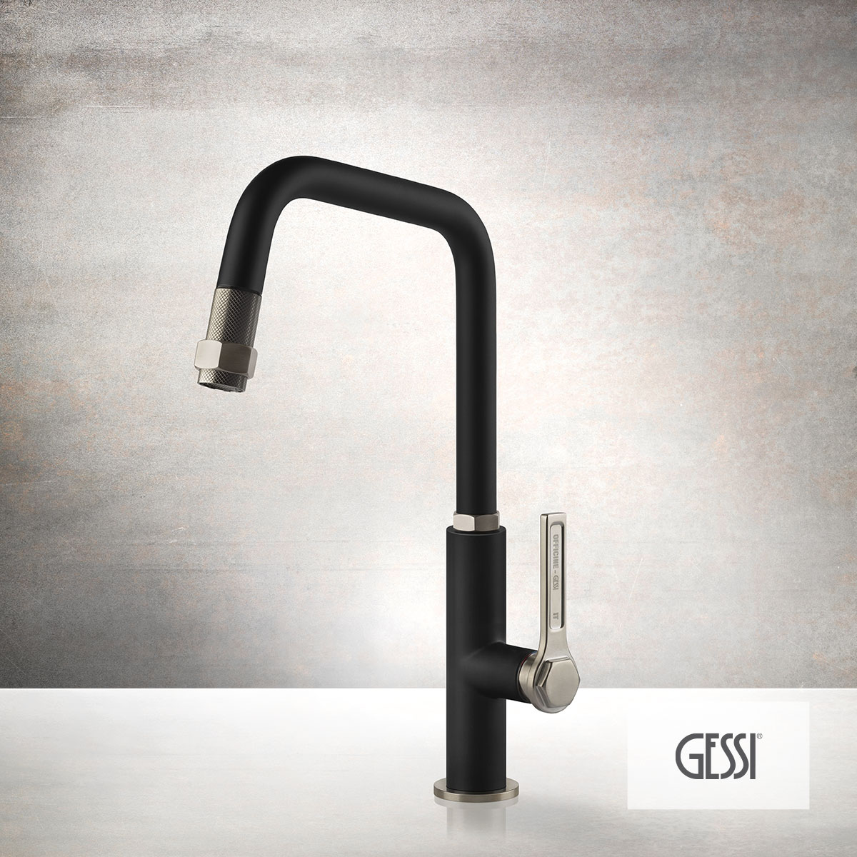 ΜΠΑΤ.ΝΕΡΟΧ.+ΤΗΛ. OFFICINE GESSI INOX/BLACK MATT