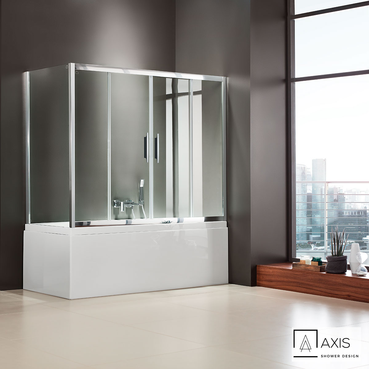 SLIDER BATH 160 (157-161εκ) AXIS CLEAR