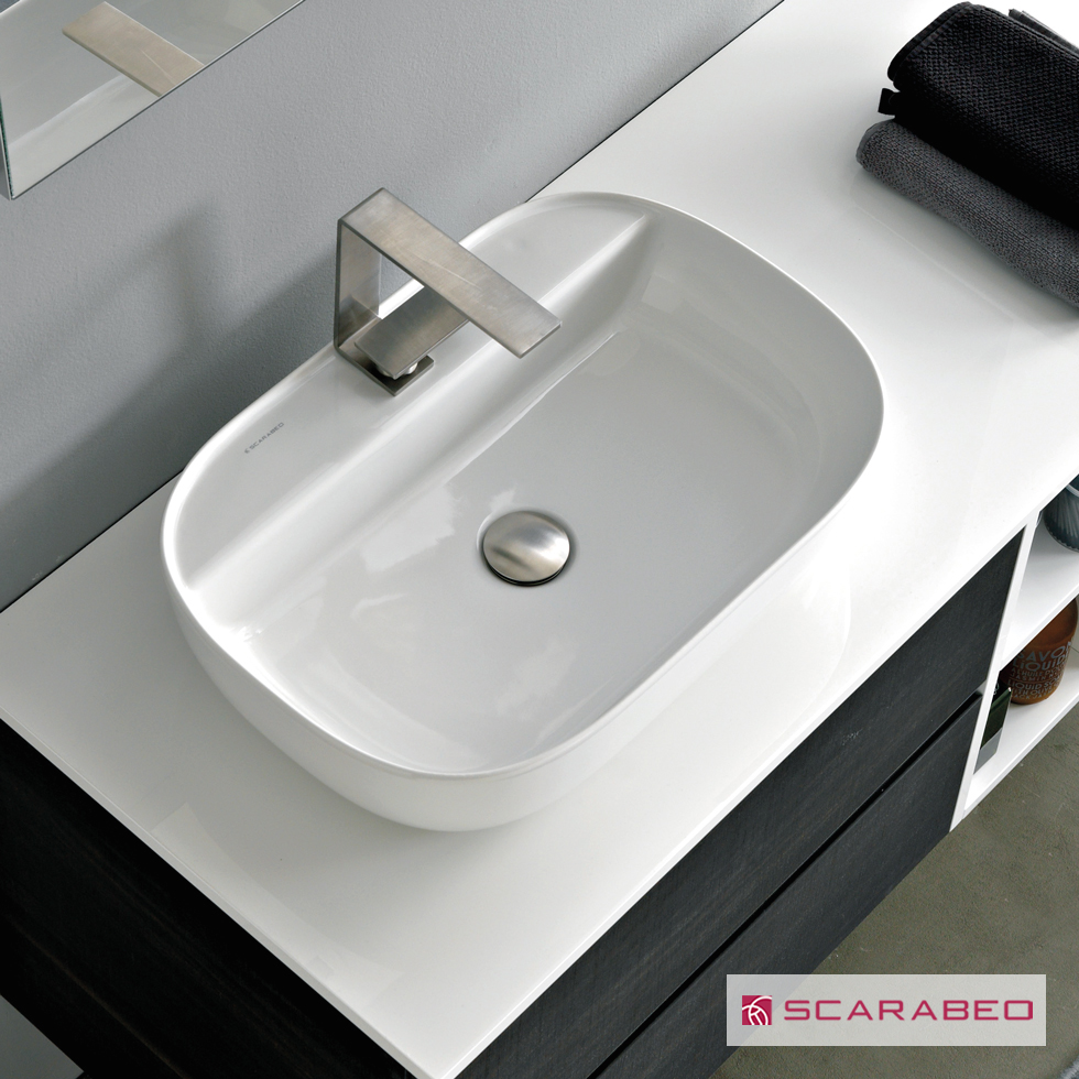 ΝΙΠΤΗΡΑΣ GLAM56/R 56x38 (1 οπή) SCARABEO WHITE
