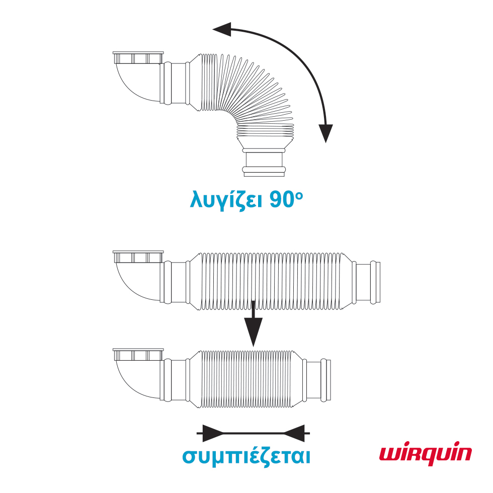 ΣΙΦΩΝ SENZO 1 1/2" ΓΙΑ ΝΕΡΟΧΥΤΗ WHITE
