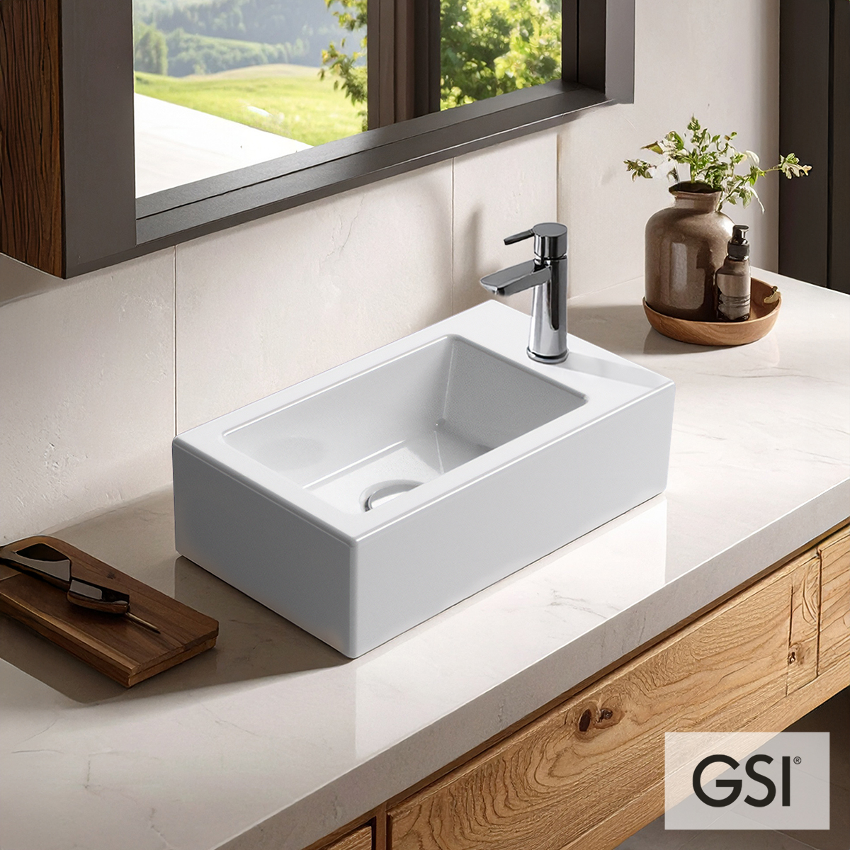 ΝΙΠΤΗΡΑΣ KUBE 40x23 (1 οπή) GSI WHITE