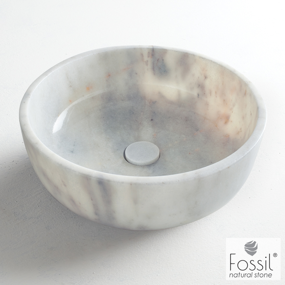 ΝΙΠΤΗΡΑΣ ΜΑΡΜΑΡΙΝΟΣ THALO Φ39 H.14 FOSSIL CARRARA NUOVO