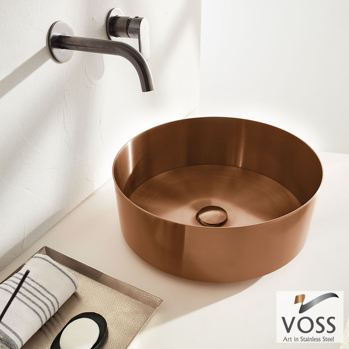 ΝΙΠΤΗΡΑΣ MILO Φ40 VOSS INOX PVD ROSE-GOLD BRUSHED