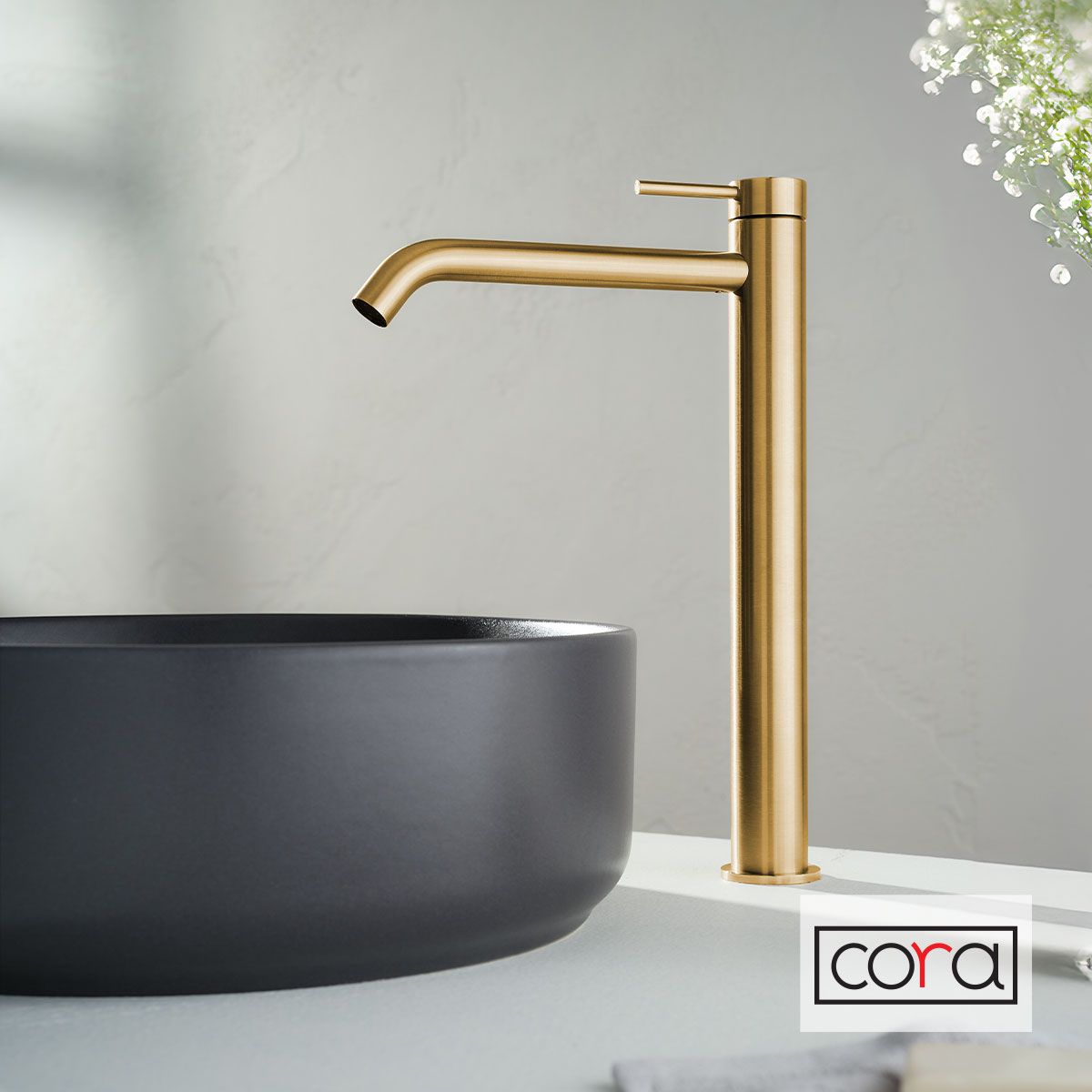 ΜΠΑΤ.ΝΙΠΤ.ΥΨΗΛΗ+ΒΑΛΒ.CLIC-CLAC COSMO INOX PVD BRUSHED GOLD
