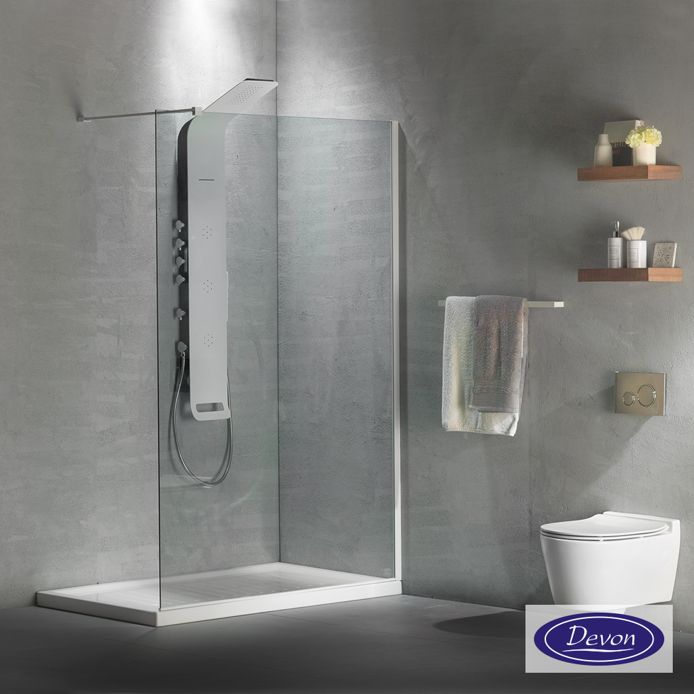 IWIS WALK-IN 87-89 H.200 DEVON CLEAN-GLASS WHITE MATT
