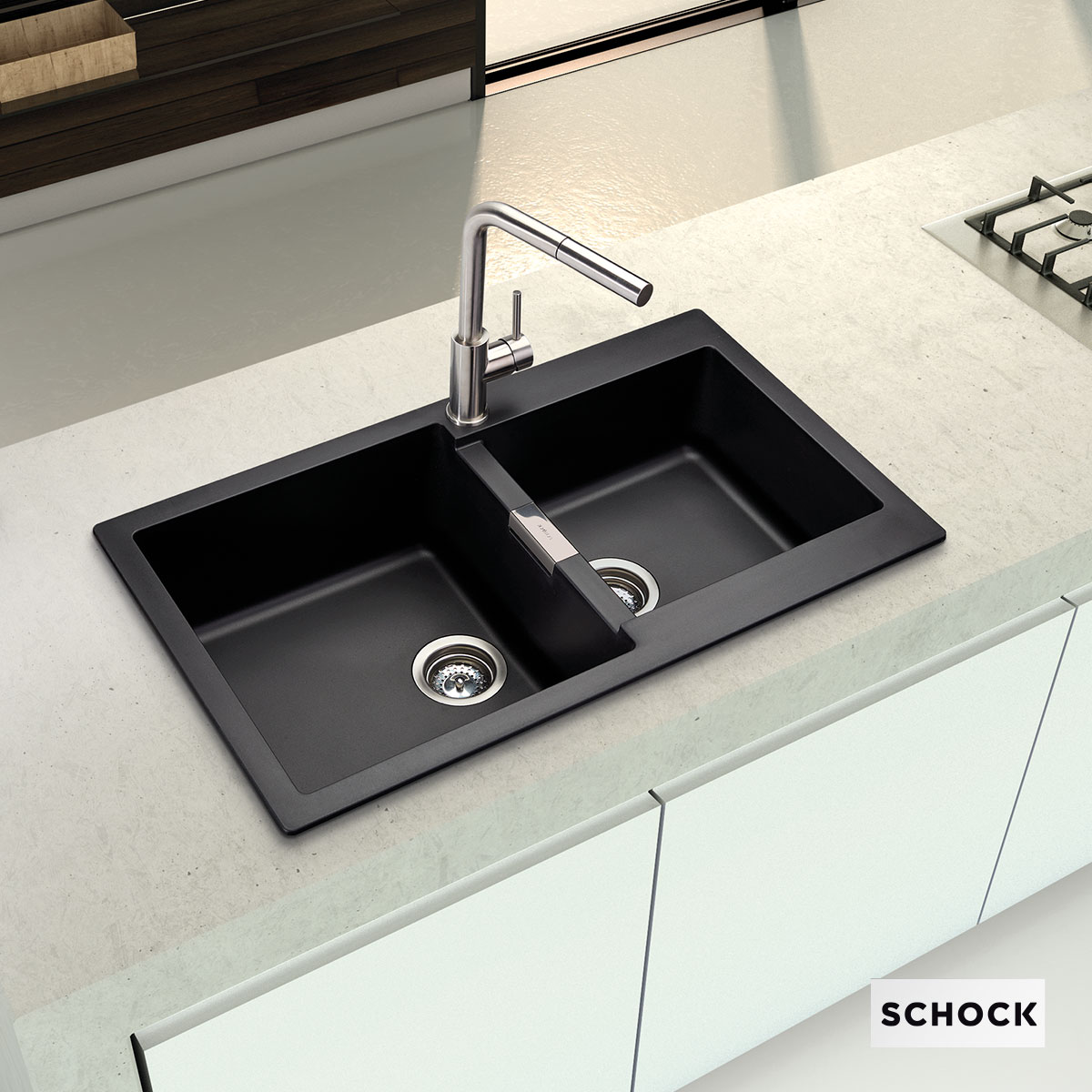ΝΕΡΟΧ.MANHATTAN 86x50 SCHOCK CRISTALITE NERO GR