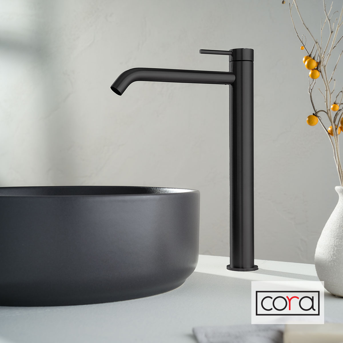ΜΠΑΤ.ΝΙΠΤ.ΥΨΗΛΗ+ΒΑΛΒ.CLIC-CLAC COSMO INOX PVD BLACK BRUSHED