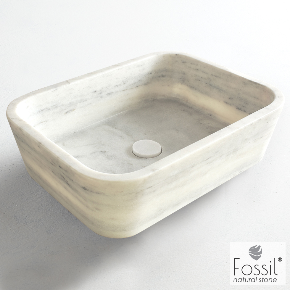 ΝΙΠΤΗΡΑΣ ΜΑΡΜΑΡΙΝΟΣ GAIA 60x38 H.14 FOSSIL CARRARA NUOVO