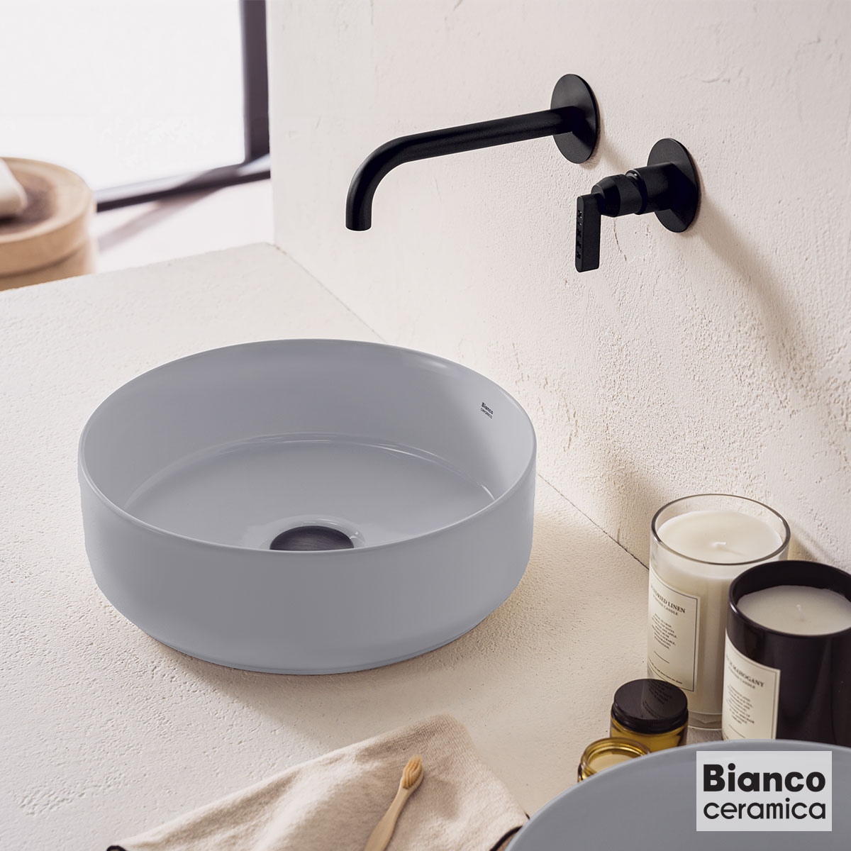 ΝΙΠΤΗΡΑΣ Φ36 BIANCO CERAMICA STONE GREY