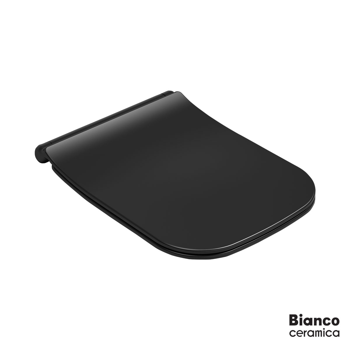 ΚΑΛ.ΛΕΚ.MIZO SLIM SOFT CLOSE BIANCO CERAMICA BLACK MATT