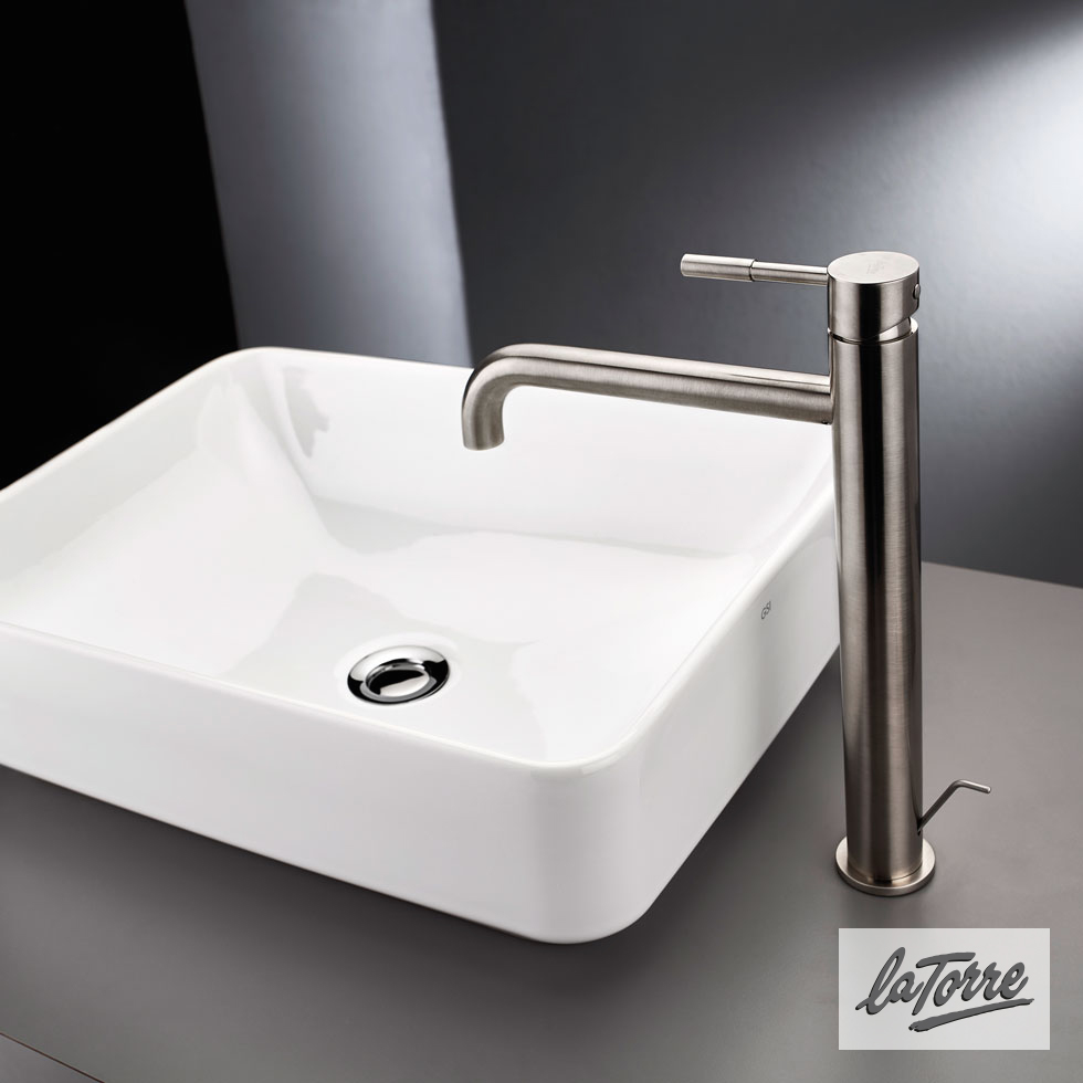 ΜΠΑΤ.ΝΙΠΤ.ΥΨΗΛΗ+ΒΑΛΒ.CLIC-CLAC TECH LA TORRE INOX