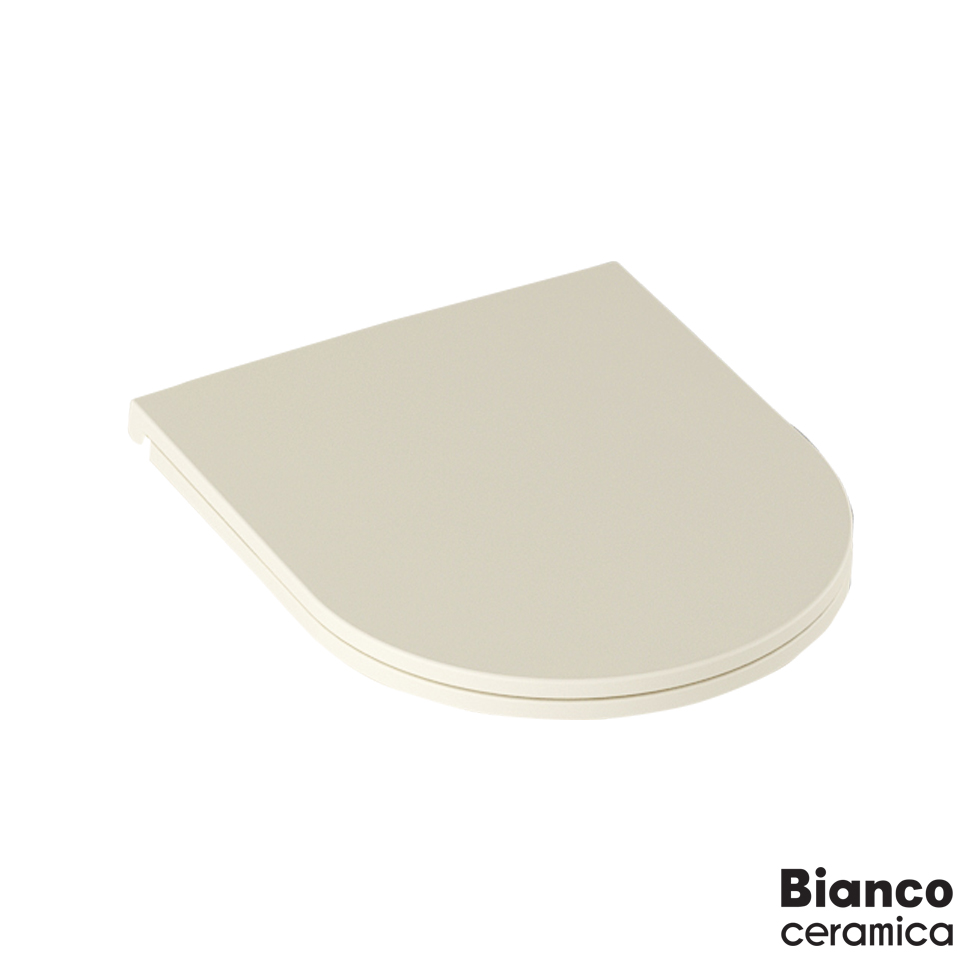ΚΑΛ.ΛΕΚ.SLIM SOFT CLOSE BIANCO CERAMICA IVORY MATT/CHR
