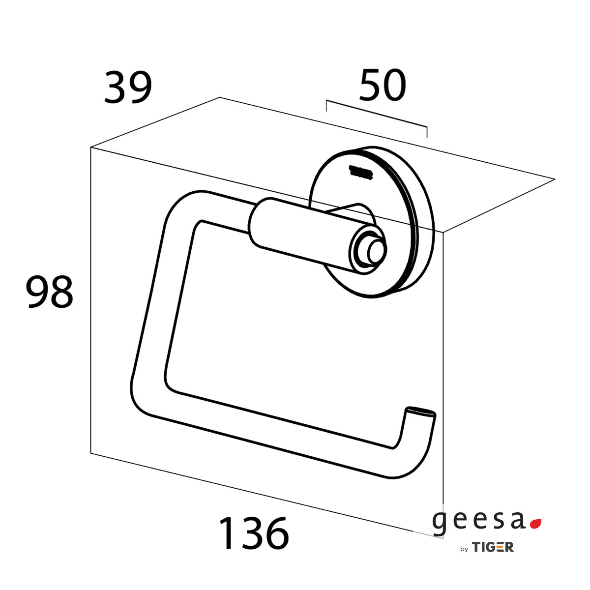 ΧΑΡΤΟΘΗΚΗ ΧΩΡΙΣ ΚΑΛΥΜΜΑ URBAN GEESA WHITE