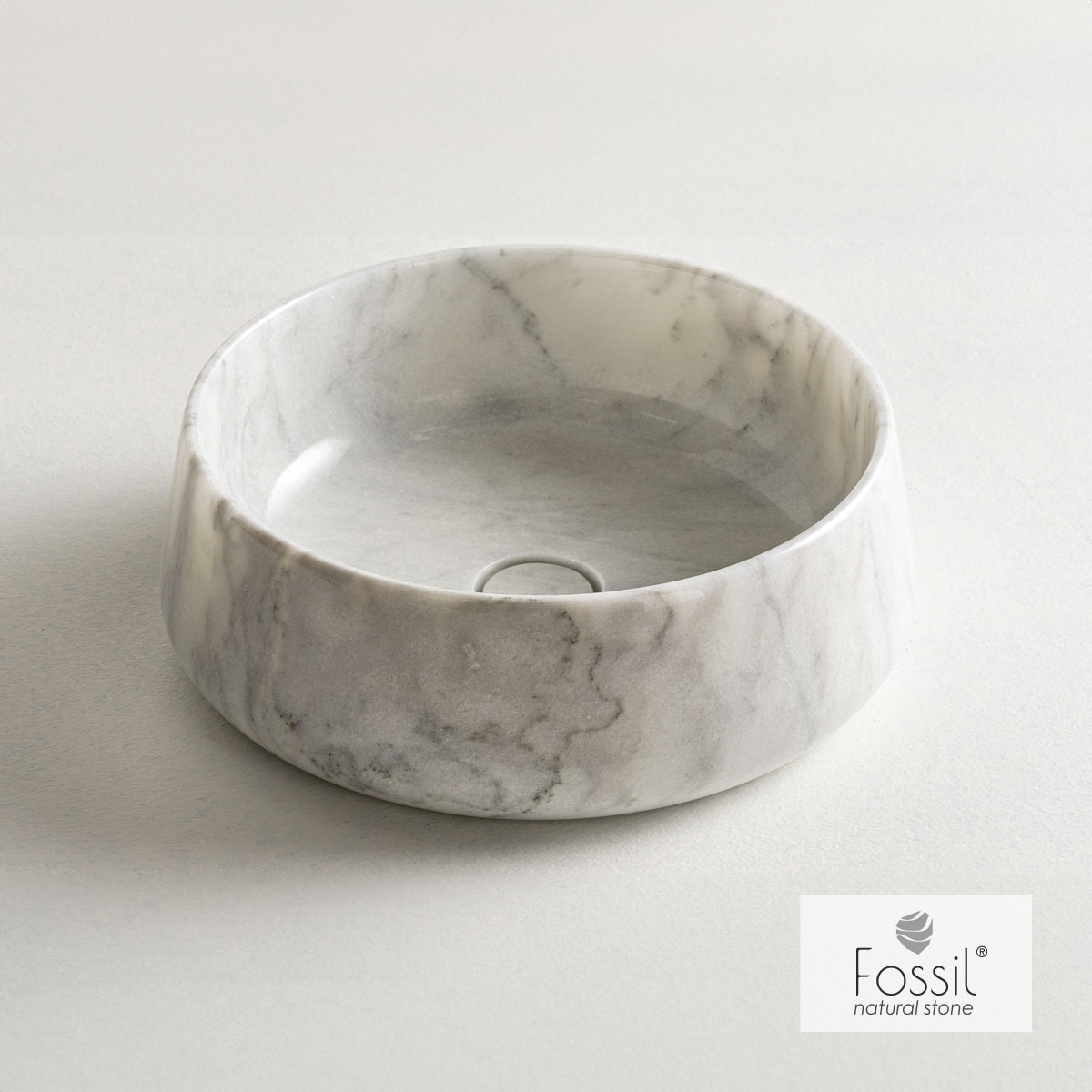 ΝΙΠΤΗΡΑΣ ΜΑΡΜΑΡΙΝΟΣ Φ42 H.14 FOSSIL CARRARA NUOVO