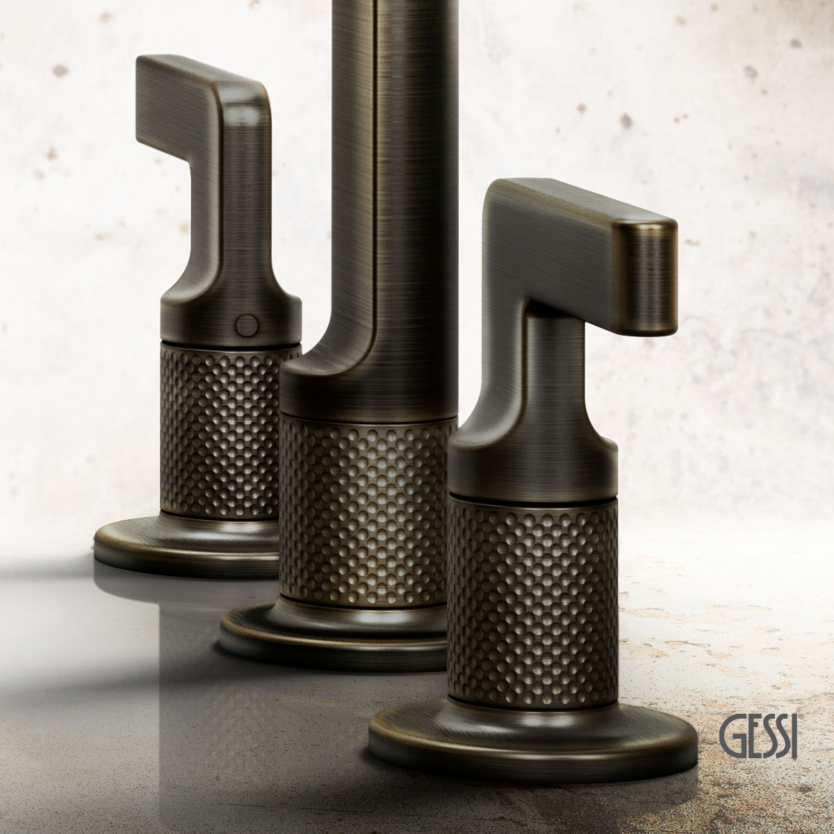 ΜΠΑΤ.ΝΕΡΟΧ. 3 ΟΠΩΝ INCISO GESSI AGED BRONZE