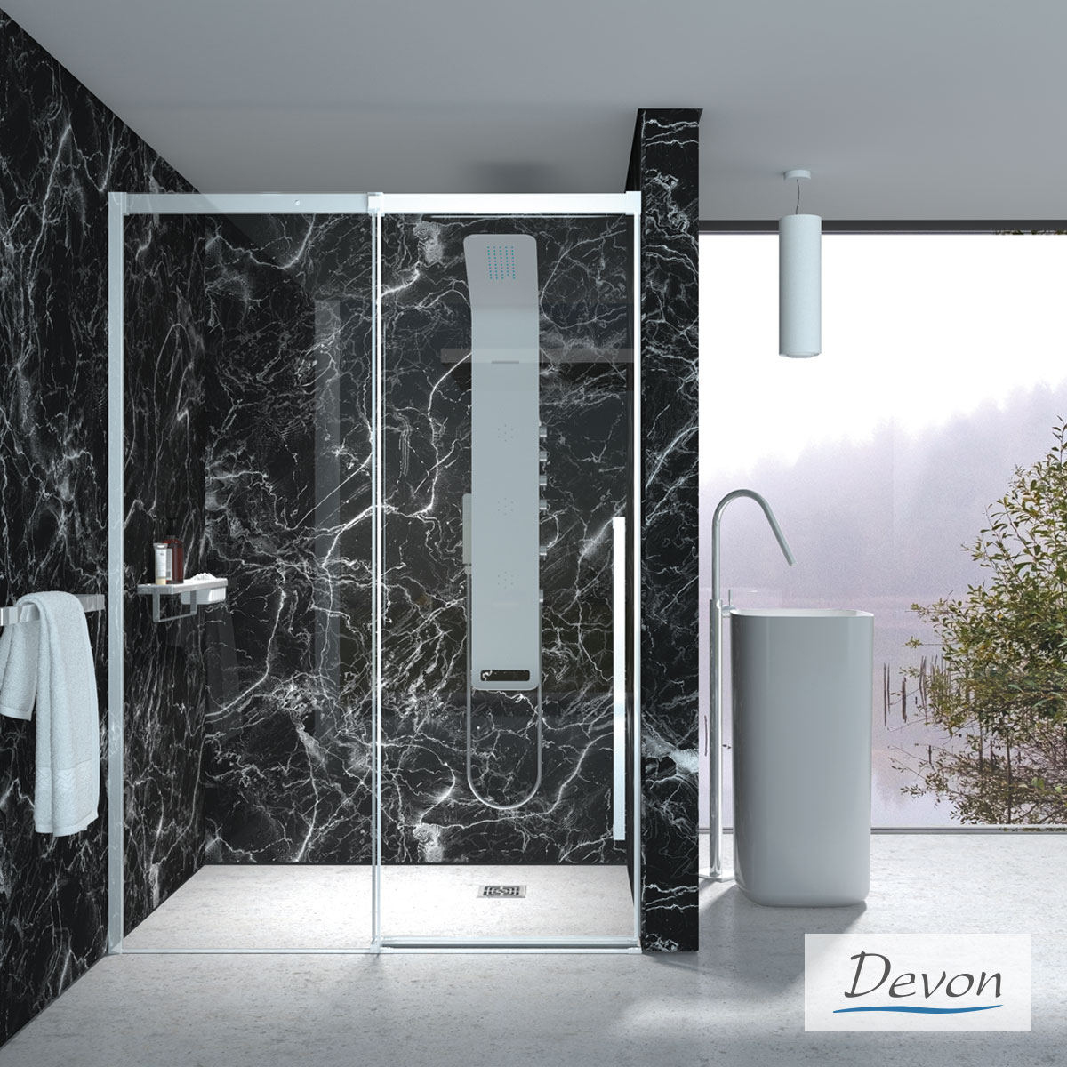 SLIDER SMOOTH 107-111 H.200 DEVON CLEAN-GLASS