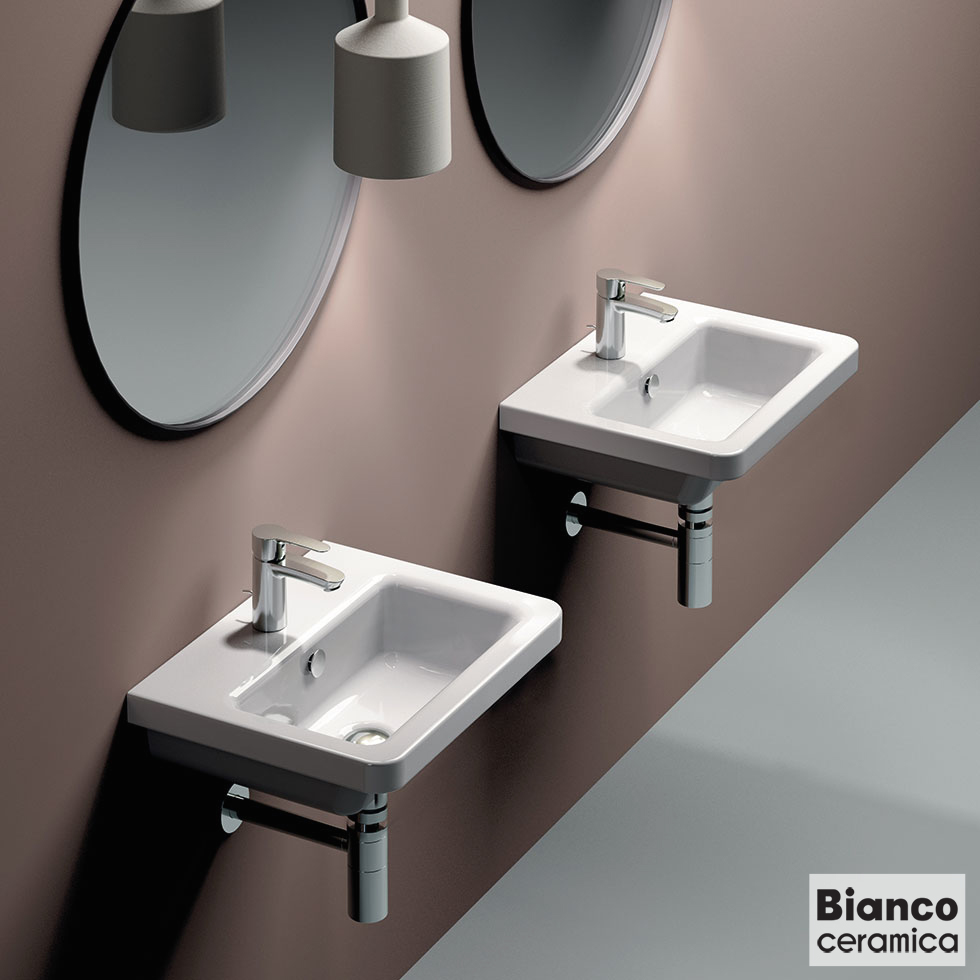 ΝΙΠΤΗΡΑΣ CITY 50x40 (1 οπή) BIANCO CERAMICA WHITE