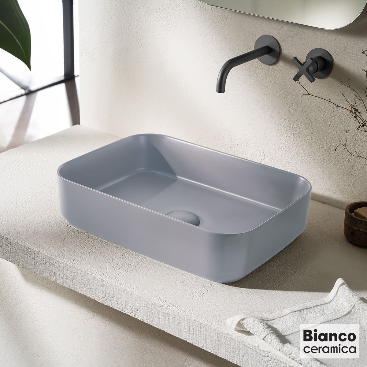 ΝΙΠΤΗΡΑΣ 50x36 BIANCO CERAMICA STONE GREY