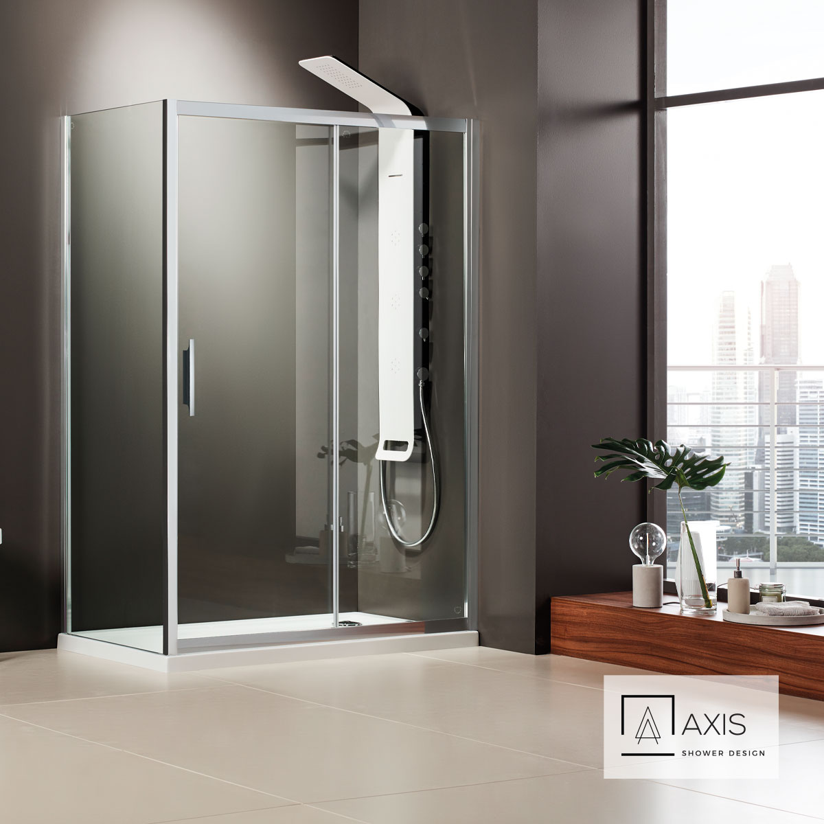 SLIDER 160 (157-161εκ) AXIS CLEAN-GLASS