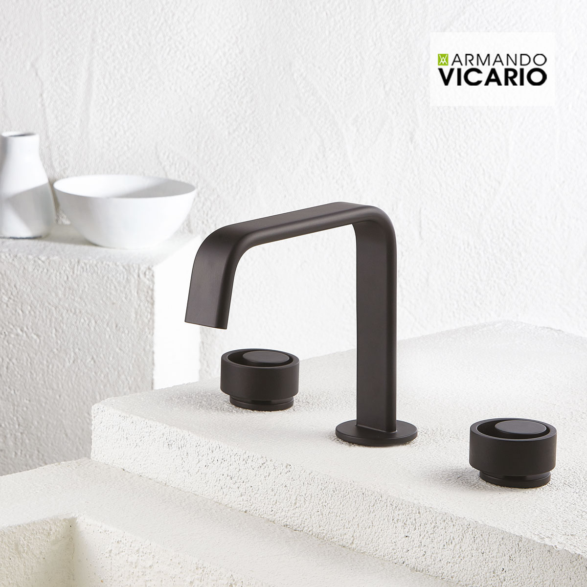 ΜΠΑΤ.ΝΙΠΤ.3 ΟΠΩΝ ΜΕ ΒΑΛΒ.CLIC-CLAC HALO VICARIO BLACK MATT