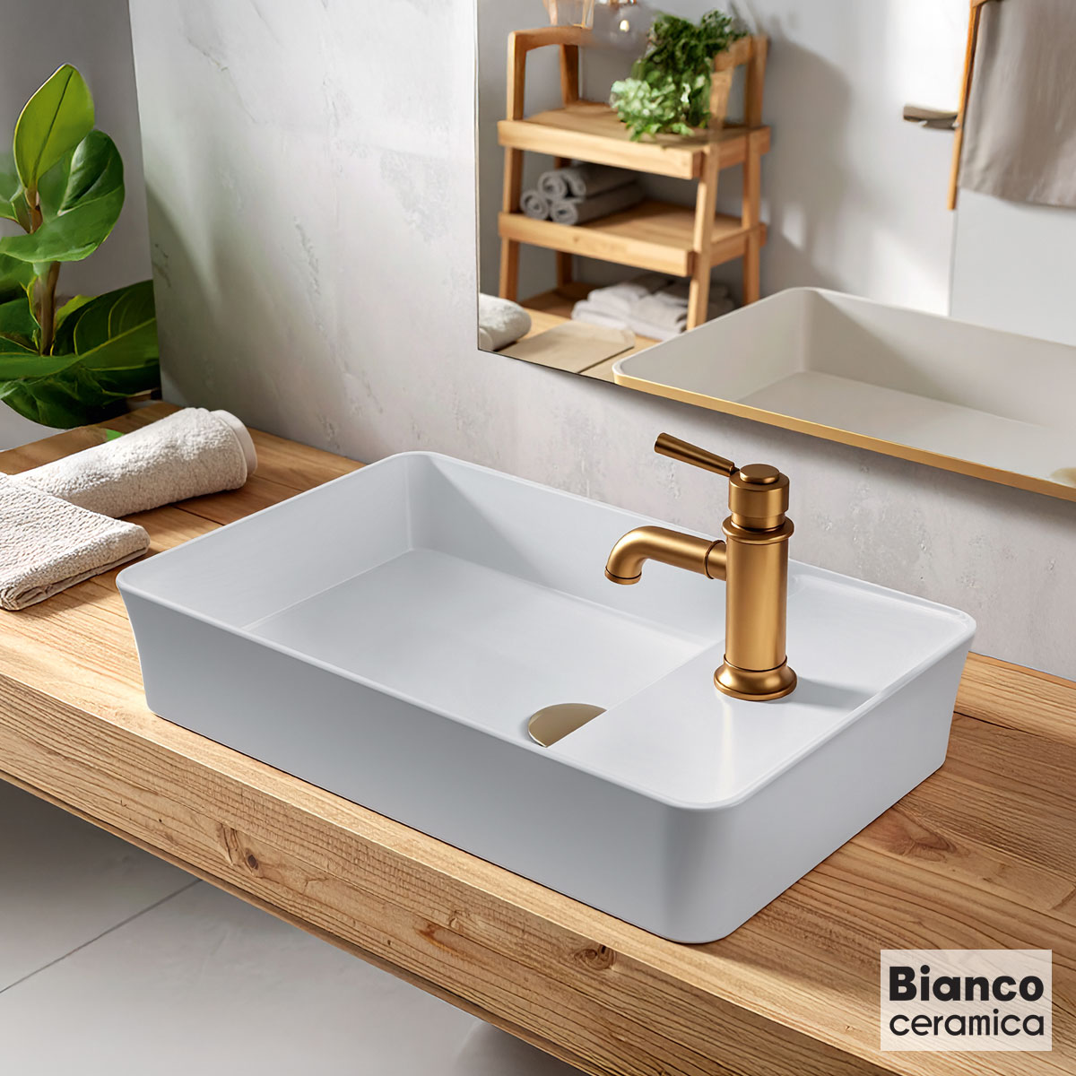 ΝΙΠΤΗΡΑΣ LINA 64x39,5 BIANCO CERAMICA WHITE