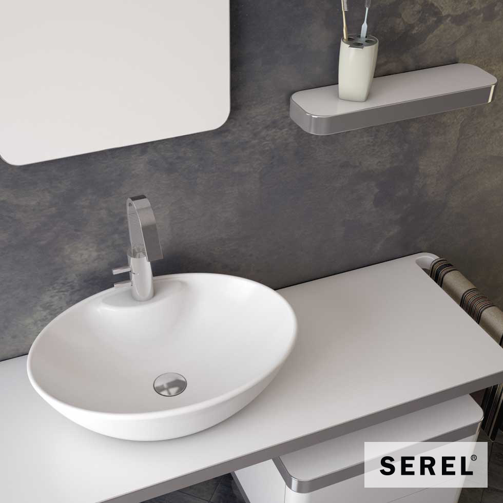 ΝΙΠΤΗΡΑΣ 55x41 (1 οπή) SEREL WHITE