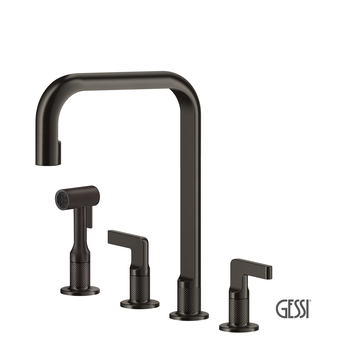 ΜΠΑΤ.ΝΕΡΟΧ. 4 ΟΠΩΝ INCISO GESSI BLACK METAL BRUSHED PVD