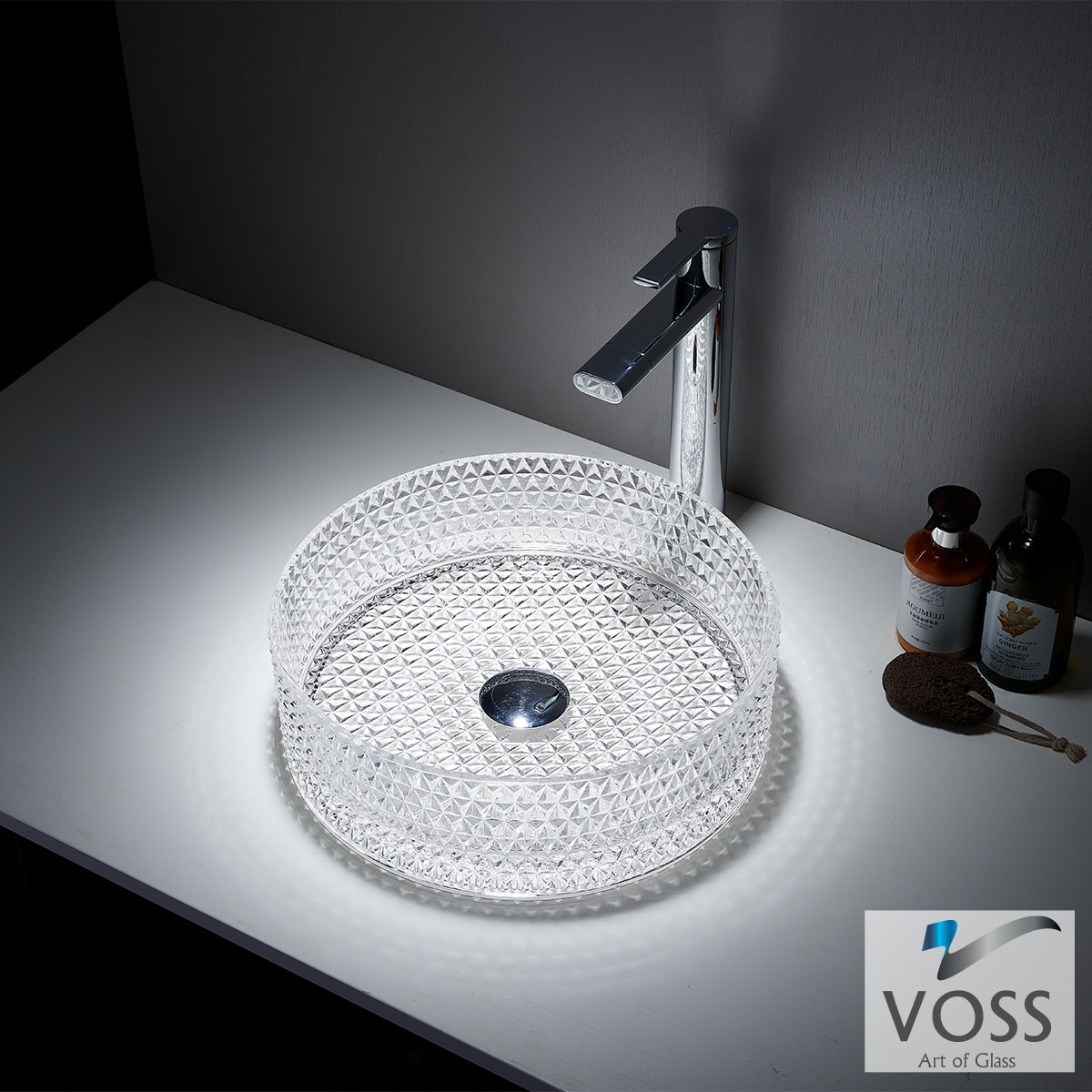 ΝΙΠΤΗΡΑΣ ΓΥΑΛΙΝΟΣ RING-D Φ40 VOSS GLASS CLEAR