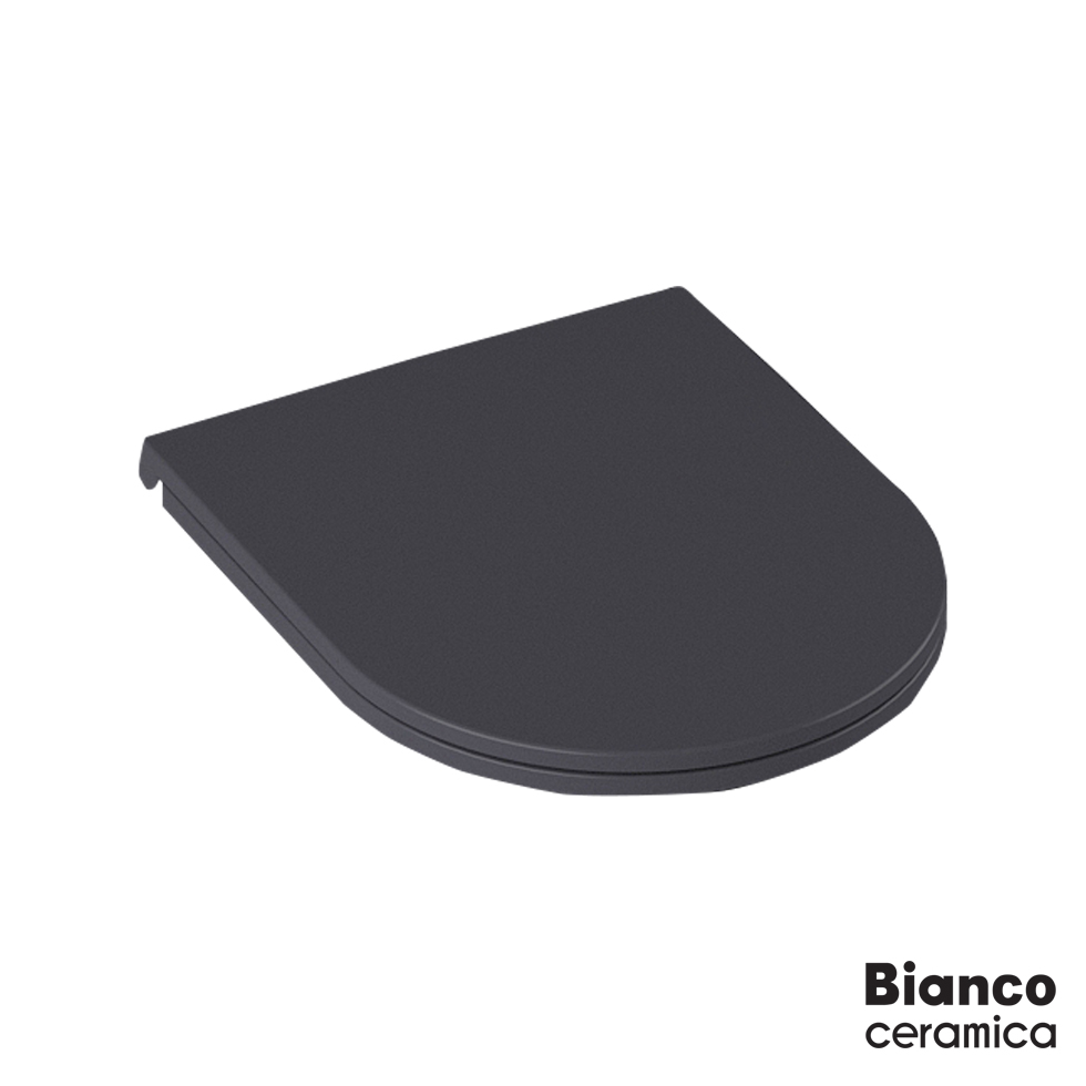 ΚΑΛ.ΛΕΚ.SLIM SOFT CLOSE BIANCO CERAMICA ANTRACITE MATT/CHR