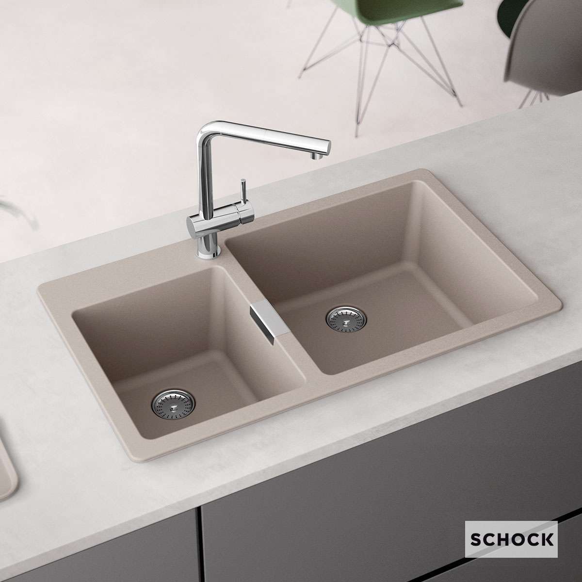 ΝΕΡΟΧ.MANHATTAN 86x50 SCHOCK CRISTALITE CONCRETE GR
