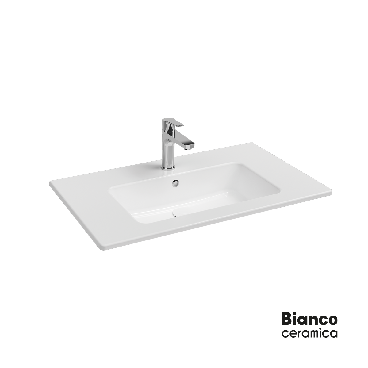 ΝΙΠΤΗΡΑΣ FLAT 81,5x46,5 (1 οπή) BIANCO CERAMICA WHITE