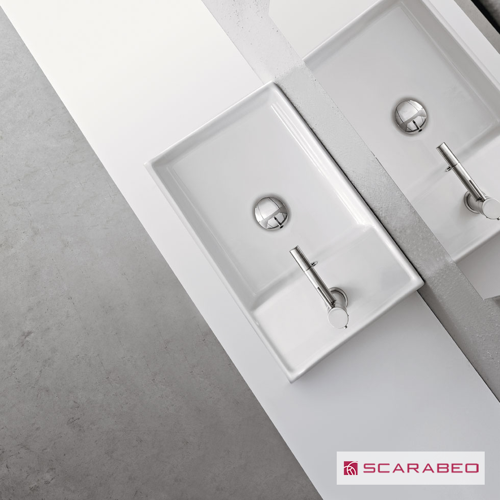 ΝΙΠΤΗΡΑΣ TEOREMA 41x23 (1 οπή) SCARABEO WHITE