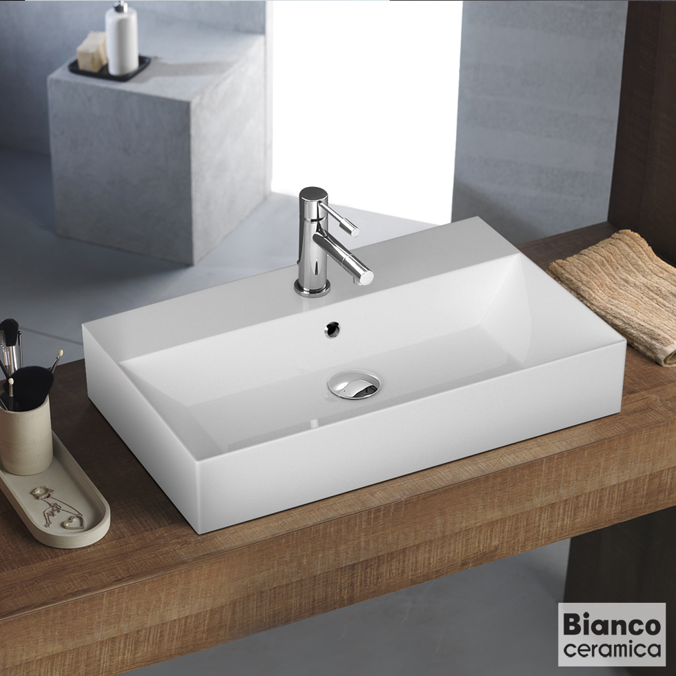 ΝΙΠΤΗΡΑΣ TETRA N 70x42 (1 οπή) BIANCO CERAMICA WHITE