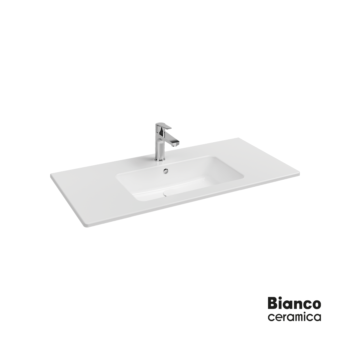 ΝΙΠΤΗΡΑΣ FLAT 101,5x46,5 (1 οπή) BIANCO CERAMICA WHITE