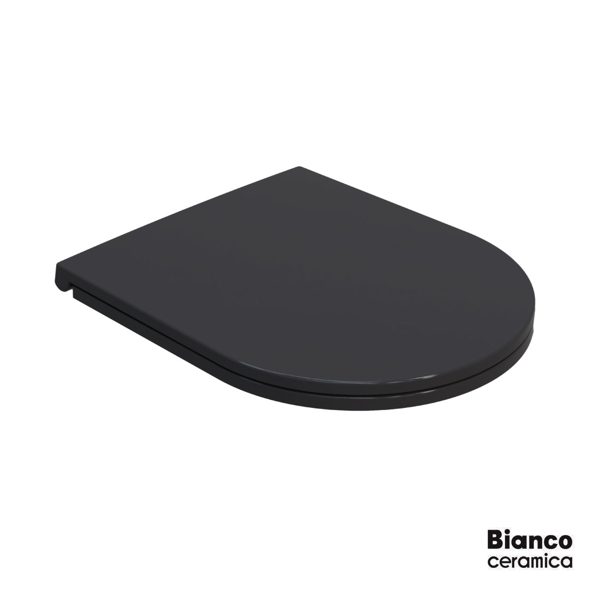 ΚΑΛ.ΛΕΚ.SLIM SOFT CLOSE BIANCO CERAMICA BLACK MATT/CHR