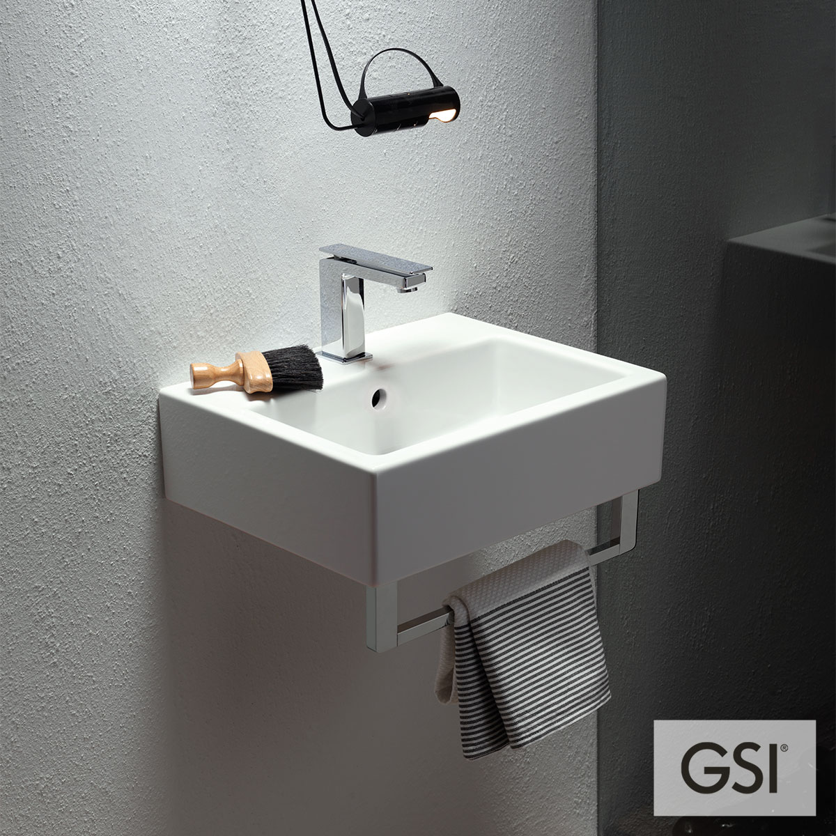 ΝΙΠΤΗΡΑΣ KUBE 45x35 (χωρίς οπή-3 προχ.) GSI WHITE